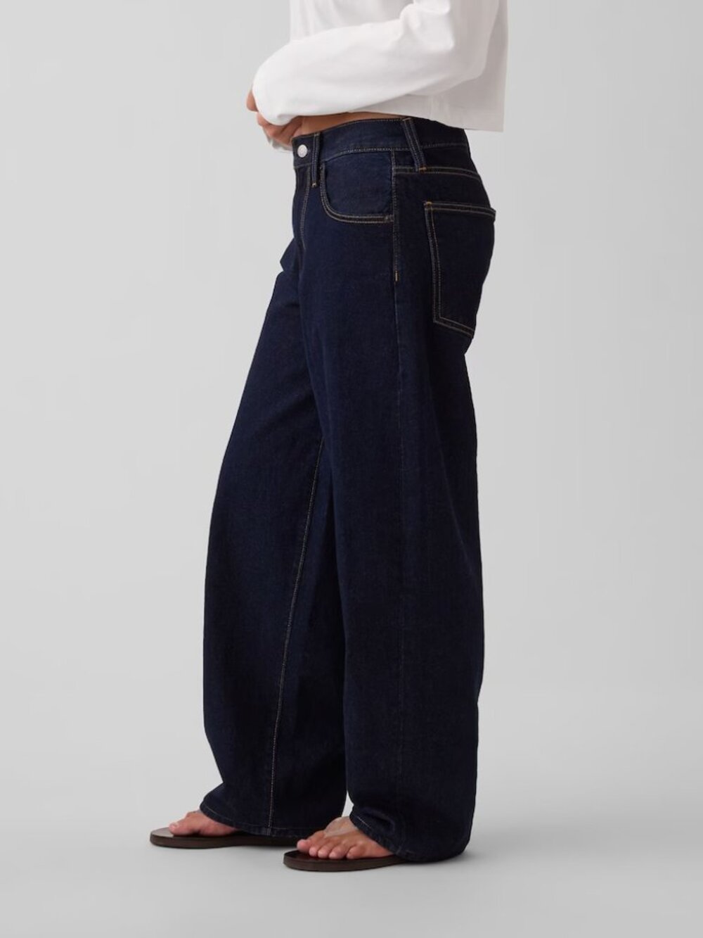 GAP x Hailey Bieber Extra Baggy Jean - Midnight Indigo - size 26 /2 R - Picture 4 of 8